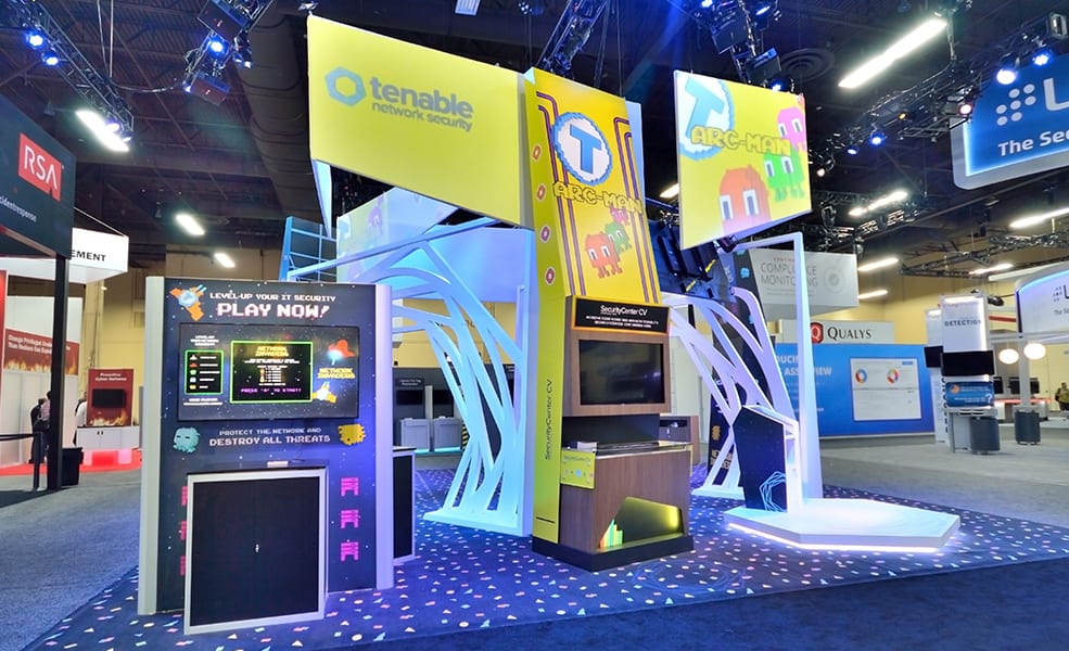 Tenable interactive trade show booth