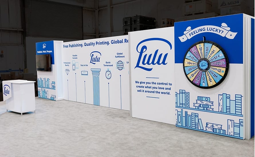 Lulu custom inline booth with SEG graphics