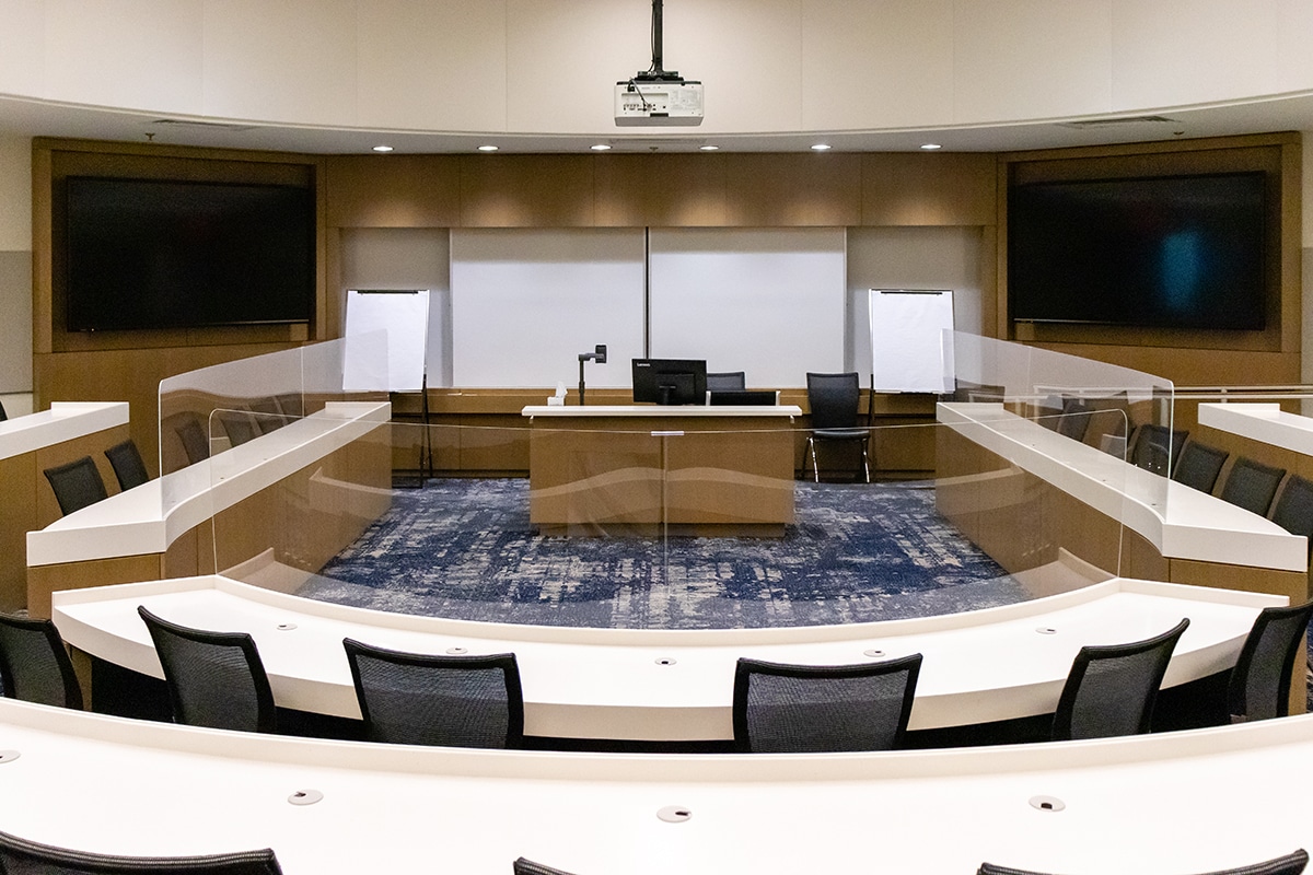 Protective covid barriers for large conference room