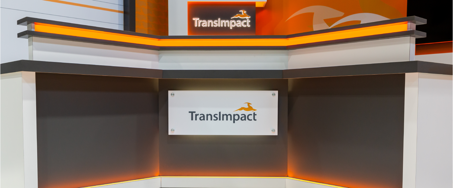 TransImpact custom branded reception desk